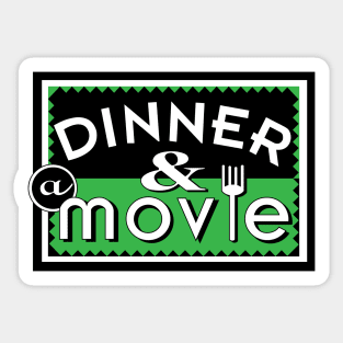 Dinner and a Movie Logo Sticker